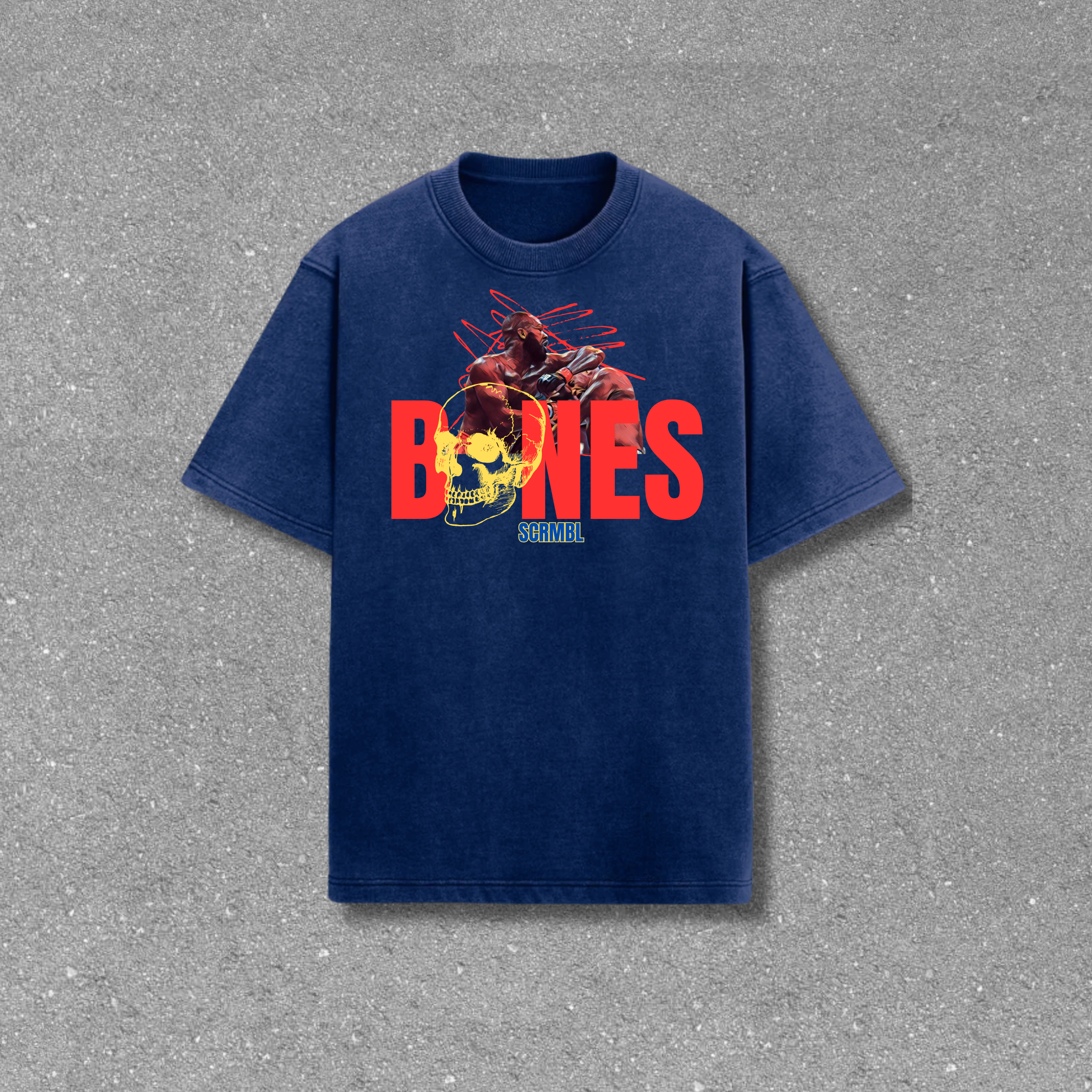 Jon "Bones" Jones Acid Wash Oversized T-Shirt