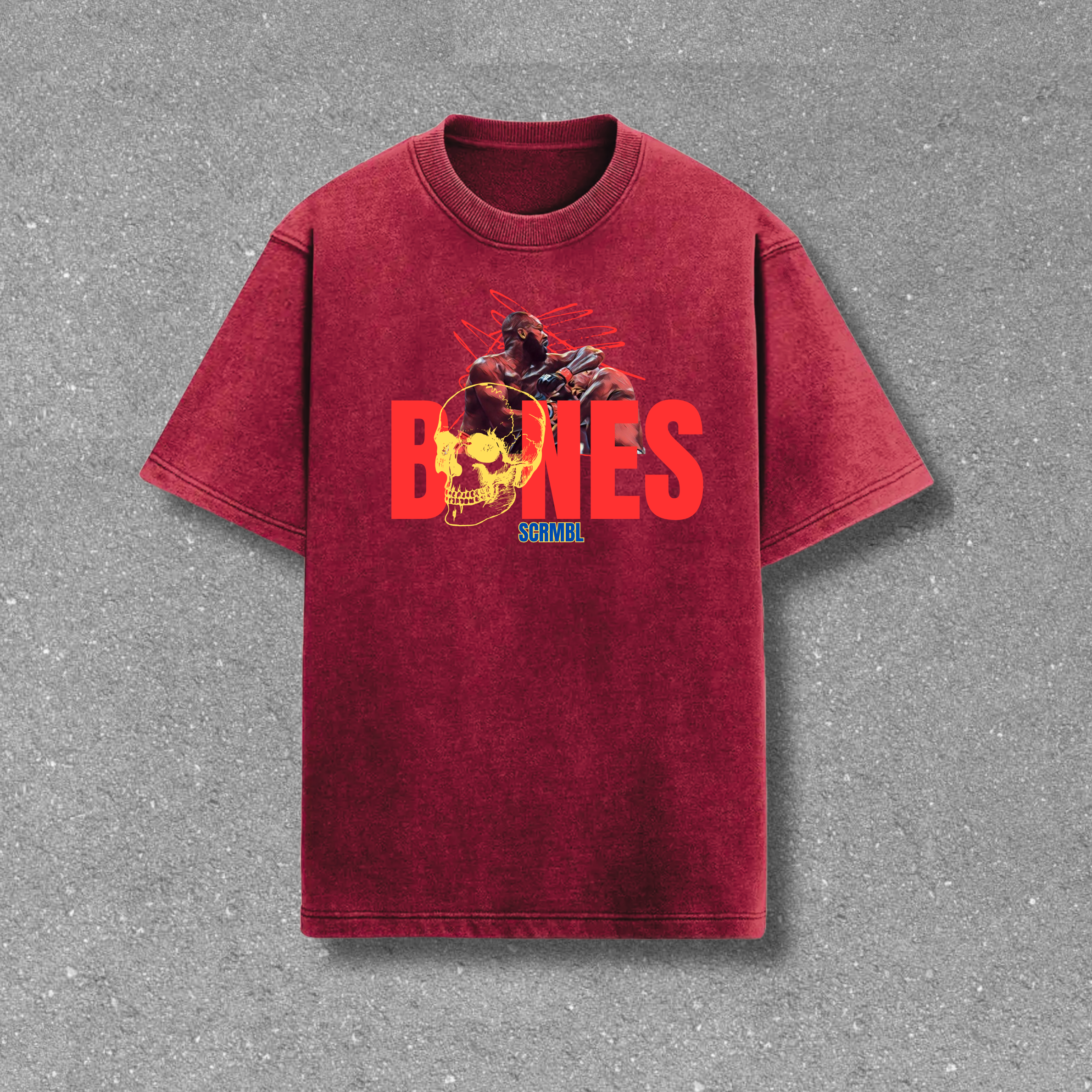 Jon "Bones" Jones Acid Wash Oversized T-Shirt