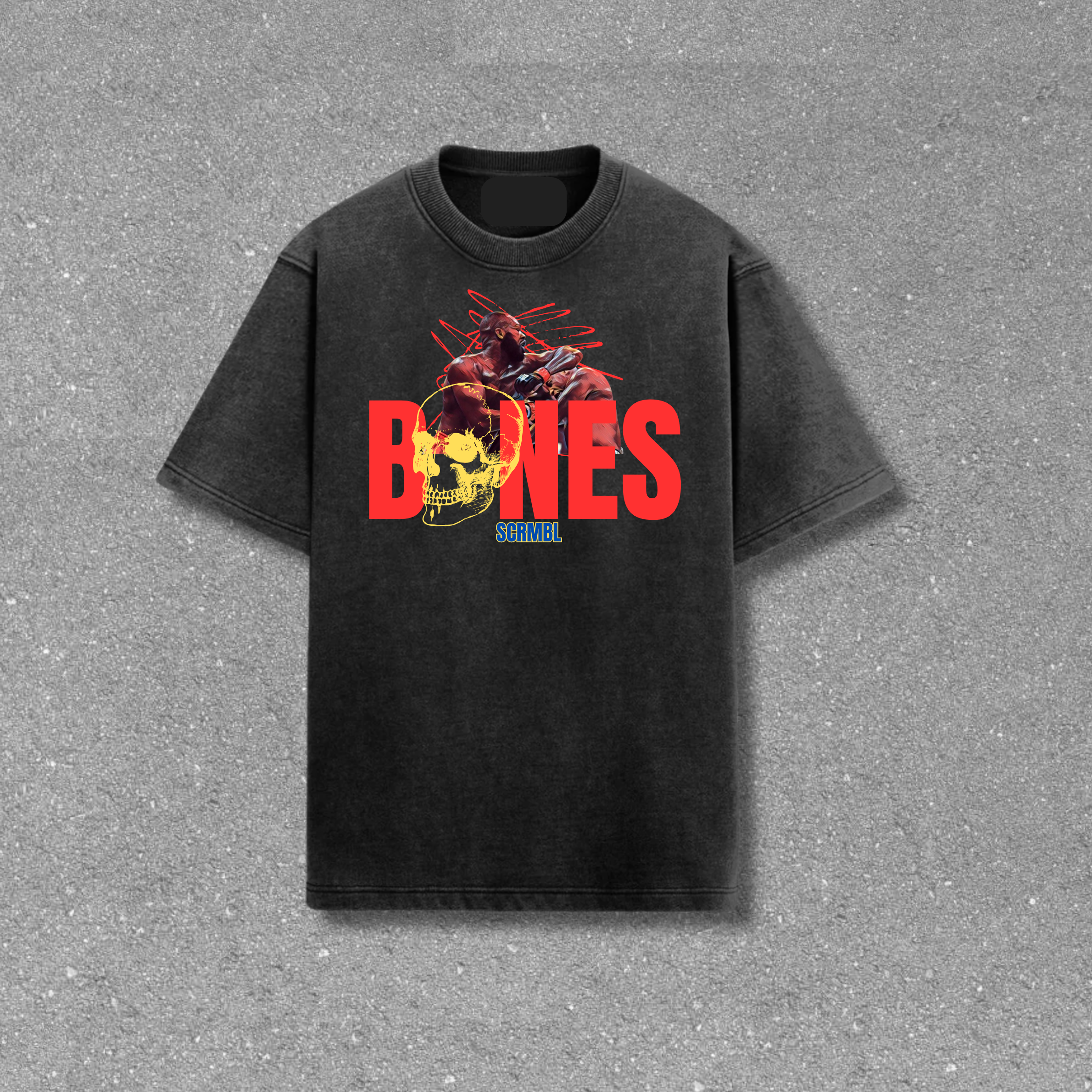 Jon "Bones" Jones Acid Wash Oversized T-Shirt