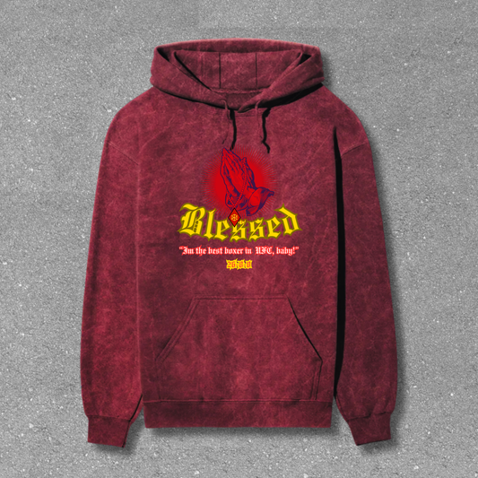 Max "Blessed" Holloway Acid Wash Hoodie