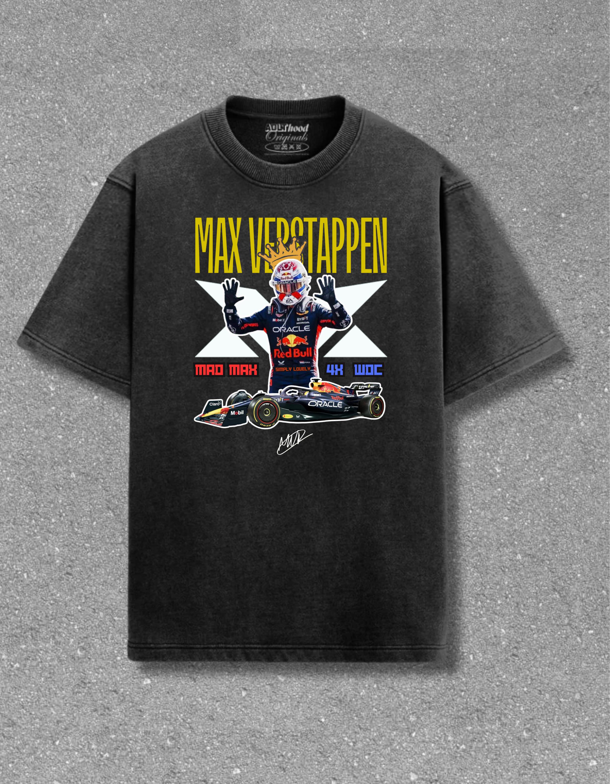 Max Verstappen Mad Max Acid Wash Oversized T-Shirt