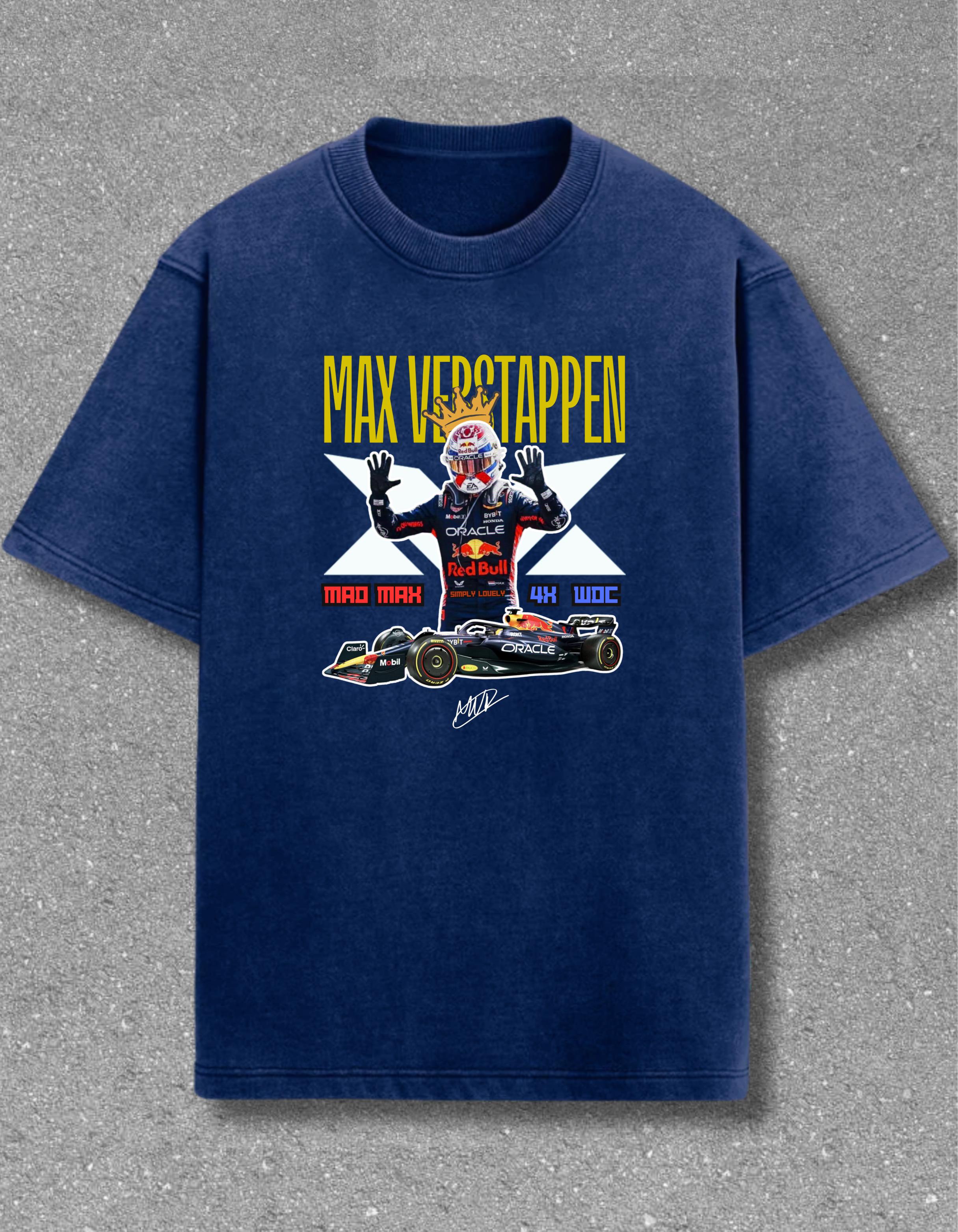 Max Verstappen Mad Max Acid Wash Oversized T-Shirt