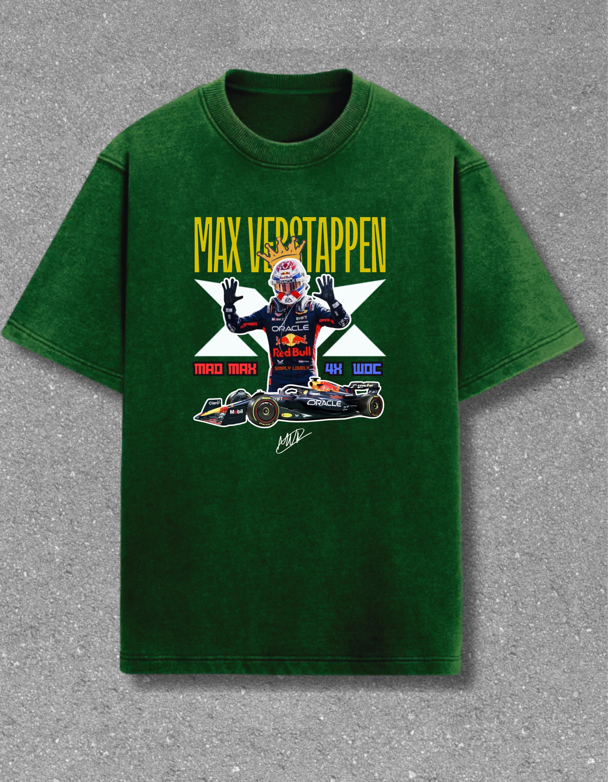 Max Verstappen Mad Max Acid Wash Oversized T-Shirt