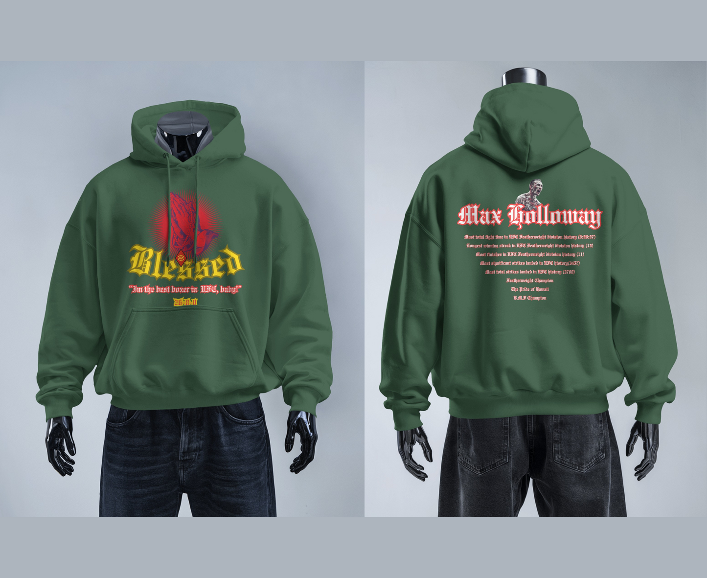 Max "Blessed" Holloway Oversized Hoodie